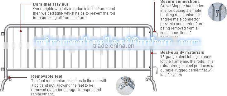 Security crowd control barrier fence/color coated temporary barrier fence