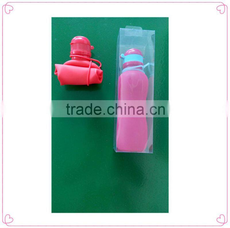 Wide mouth water plastic bottle,folding water bottle,wholesale portable drinking botter