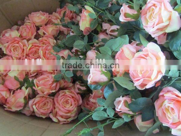 artificial rose spray 3heads SOFT TOUCH