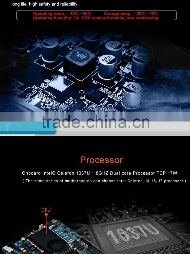 low price motherboards thin client 1037u mini itx motherboard suopport DC_8V~36V Power input