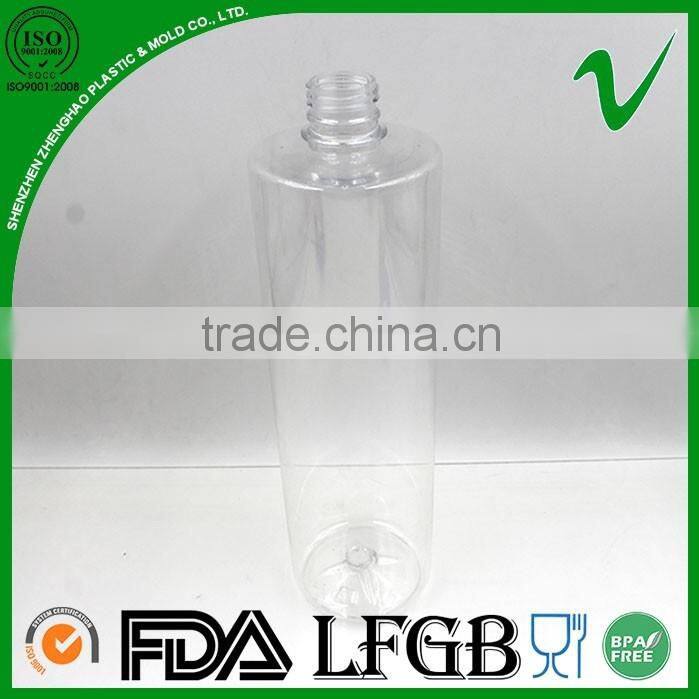 PET disposable clear round 1L plastic mineral water bottle