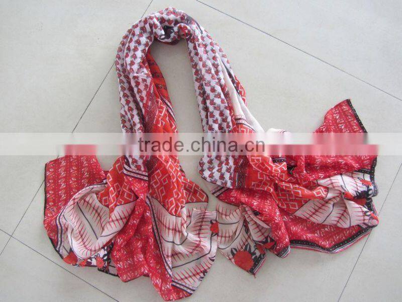 turkish printing silk scarf