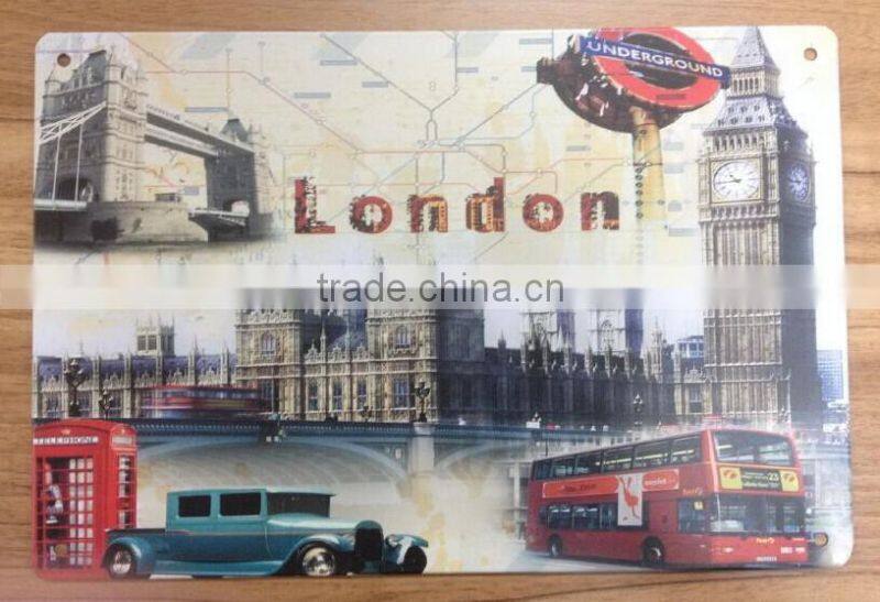 custom souvenir tourist tin signs