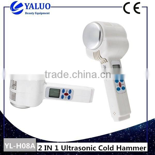 2 IN 1 Ultrasound cold hammer for face care with ce