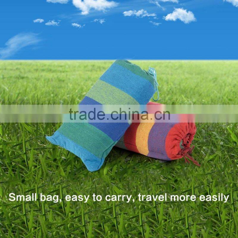 Double Canvas Hammocks portablecot bed With Stand For Family/stainless steel hammock stand