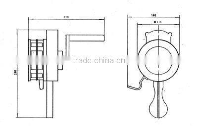 LION KING signal sirens, Hand Operated Siren LK-100,manual alarm,hand crank sirens,Metal sirens