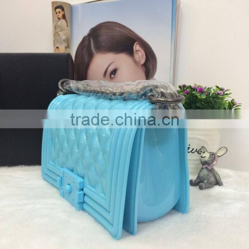 Xianjian Factory Quilted Candy Silicone Jelly Shoulder Bag (BGJB017)