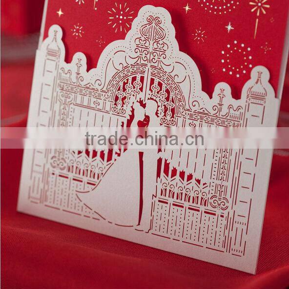 2014 latest castle wedding card designs