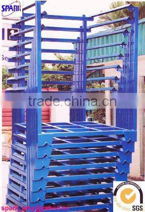 Foldable stackable storage rack
