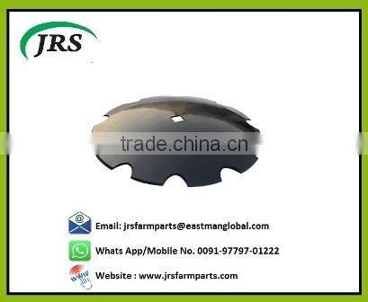 Notched harrow disc or disc plough