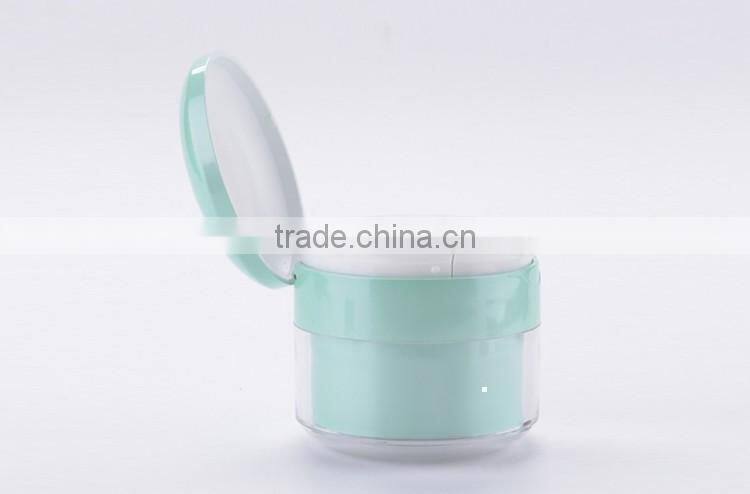 Best selling round cosmetic jar airless spray bottle empty cosmetic plastic jar