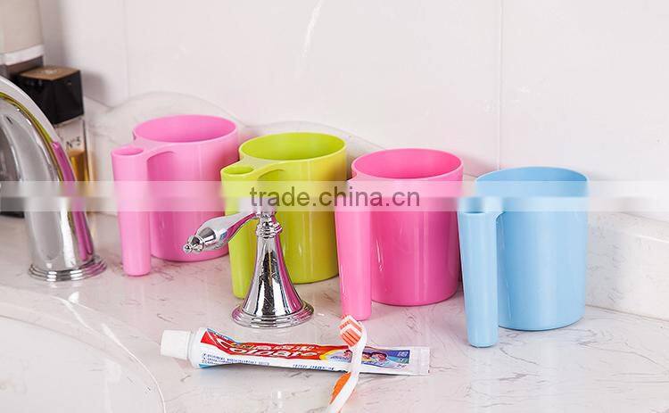 Candy-color washing cup with toothbrush holder 50 ml--blue(8637)