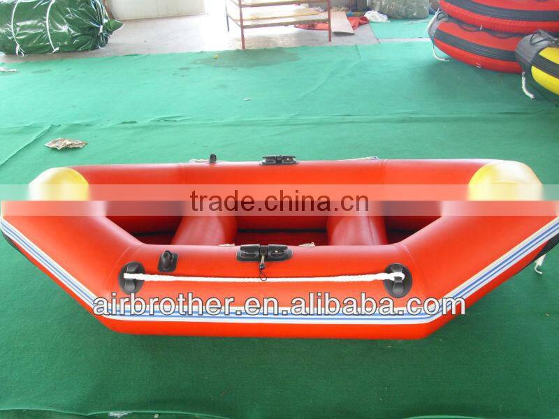 red pvc inflatable fishing boat