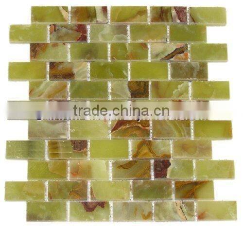 HOT SALE CHEAP PRICE DARK GREEN ONYX MOSAIC TILES COLLECTION