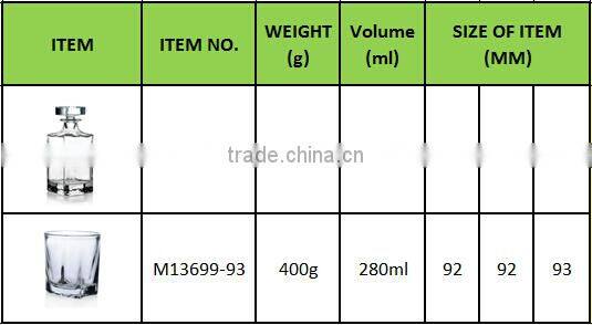 liquor whiskey glass decanter sets; shot glass whikey liquor gift set