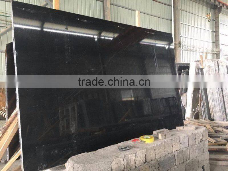 Popular black marquina marble slabs