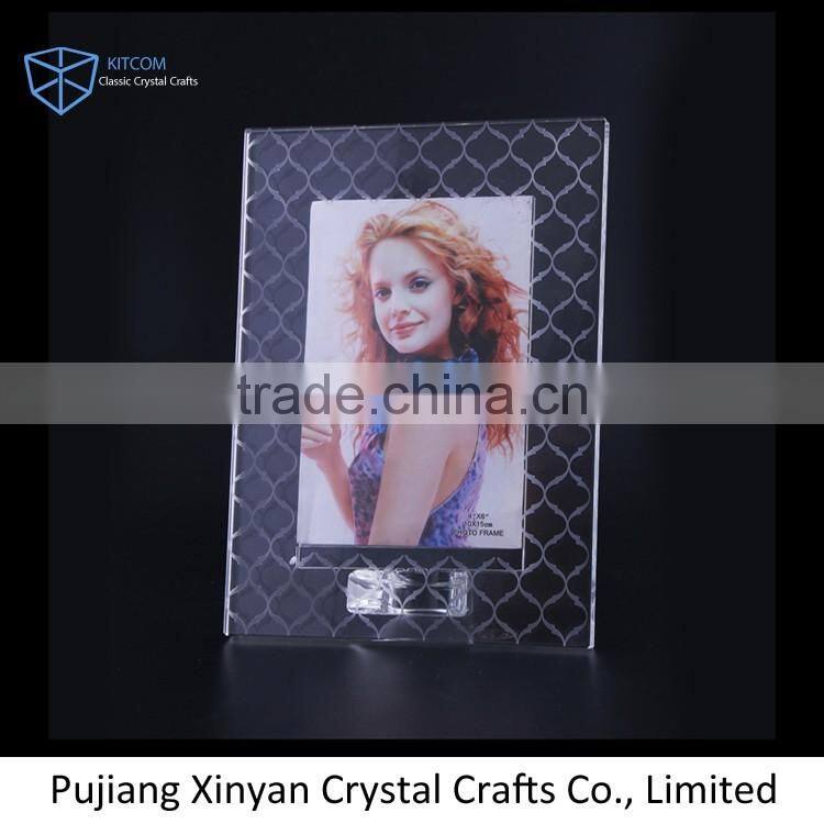 Unique design cheap crystal photo picture frame CPF040