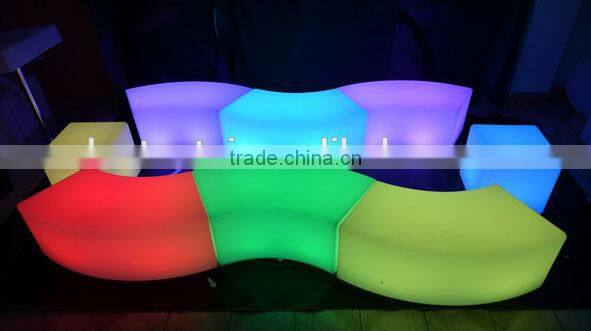 16 color change wireless remote control led Curve cube chair
