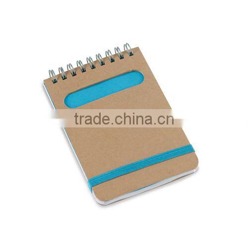 Fashion hardcover round spine notebook with elastic closure