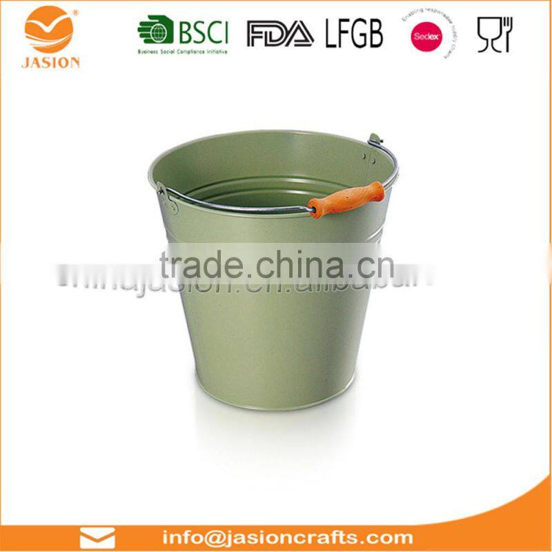 Galvanised Steel Serving Bucket Red 9L - ASH Bucket for Cutlery, Condiments or Serving Food