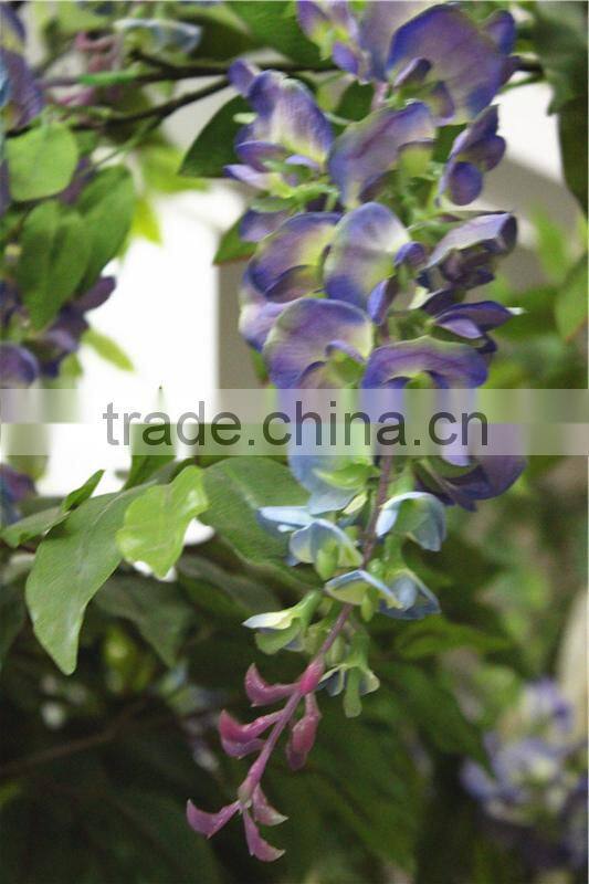 Home garden deco 50cm to 400 cm hight artificial purple large Chinese wistaria EDHS1501 1603