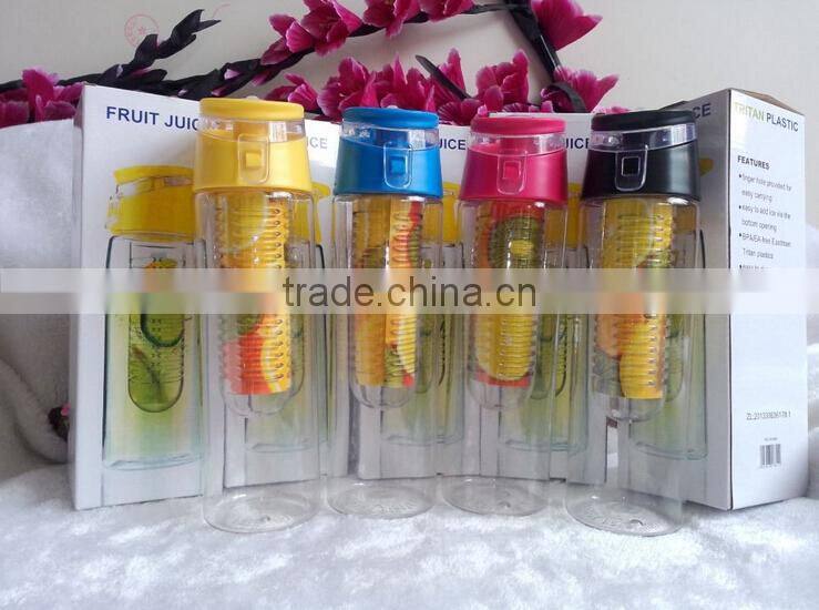Tritan sport water bottle plastic new, Fruit infusion bottle water bottle, BPA free