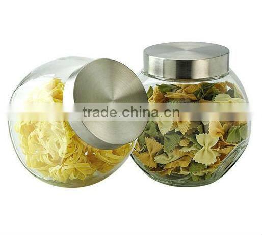 oval shape clear empty wholesale glass jars for canning