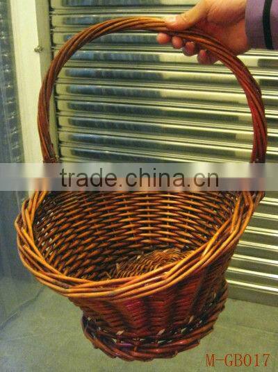 Antique wicker gift basket with handle & Christmas willow gift basket ( factory supplier)