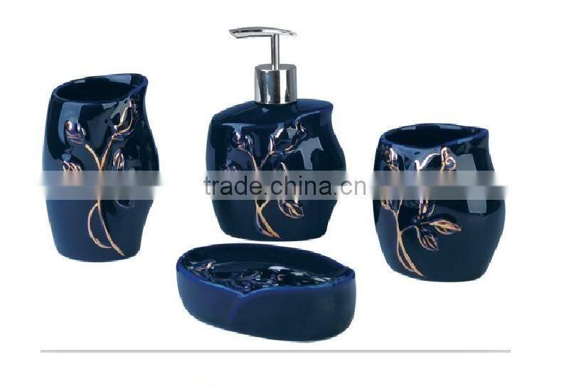 Ceramic elegant Bathroom Accessories Bath Set