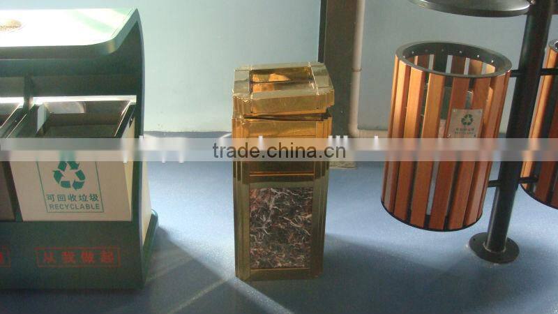 (HD-18712)Flower cat animal fiberglass dust bin