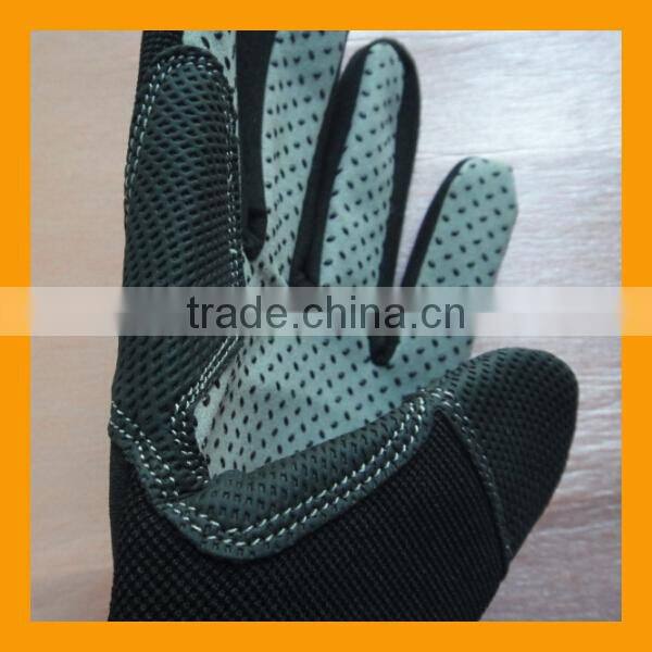 Best Price Anti Slip Palm Dotted Promotional Mechanic Safety Work Gloves Leather Working Gloves For Hand Protection