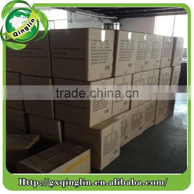 Hot selling stainless steel scourer/cleaning ball/scrubber/pot scourer