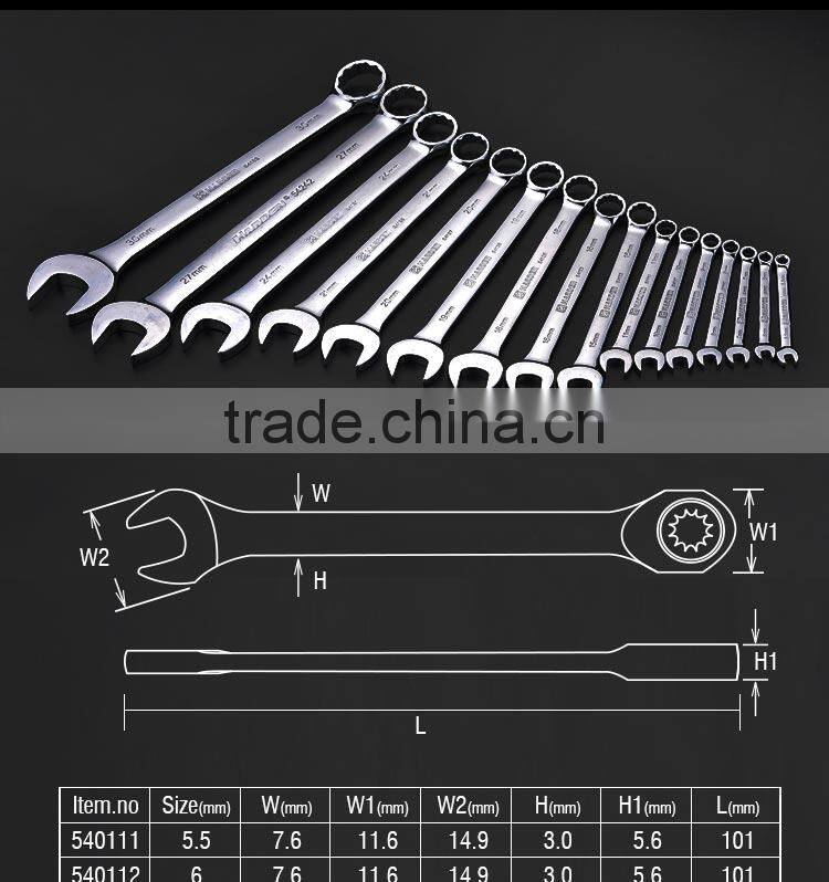 Professional Chrome Vanadium Combination Spanner Set