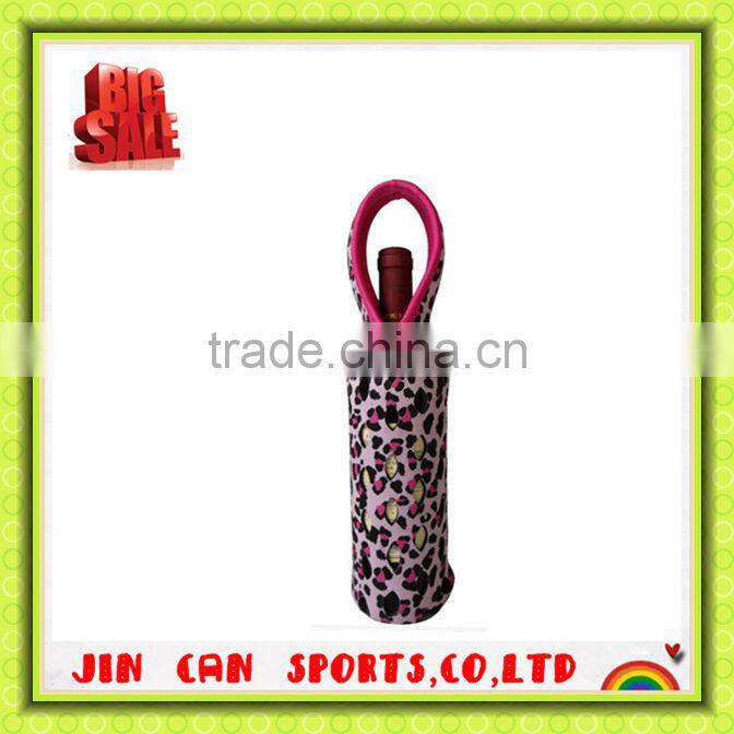 new design reusable insulated neoprene single wine tote bags
