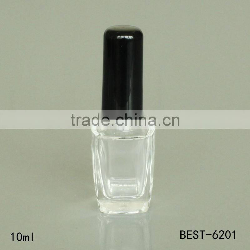 custom made empty nail polish glass bottle with brush