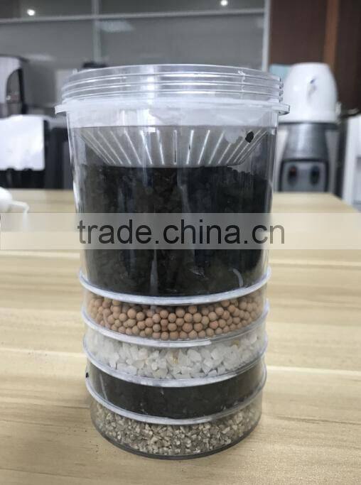 Activated carbon mineral water filter with 5 layer