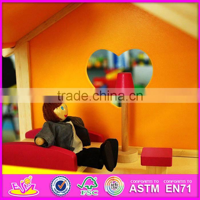 2016 new design baby wooden diy house toy, top fashion kids wooden diy house toy W06A157