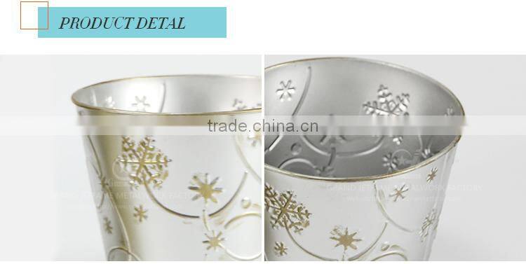 factory price iron and zinc homeware embossing best way to water plants in pots steel pots galvanized flower pot