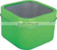 Square Tin Can with PET Window