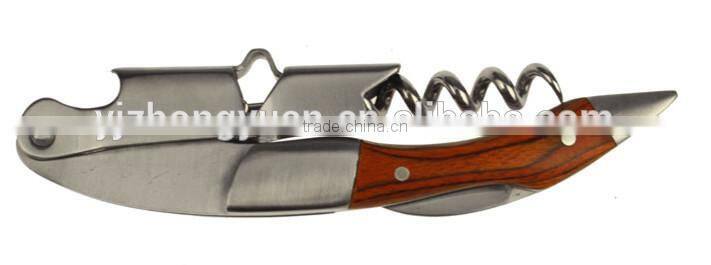 2015 new barman helper wine opener corkscrew with wood handle