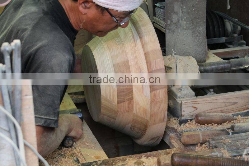 Kijihiki Keyaki Japanese Zelkova Wood Marquetry Salad Bowl Wood Bowl Made in Japan