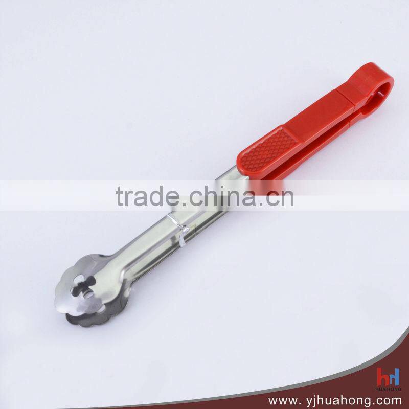Stainless steel tempura tongs/frying tongs with strainer