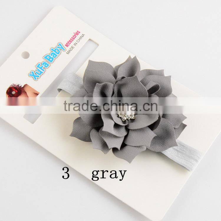 Mini Baby Turban Headband wholesale Top Flower Elastic Headband Baby Hair Accessories Hairband