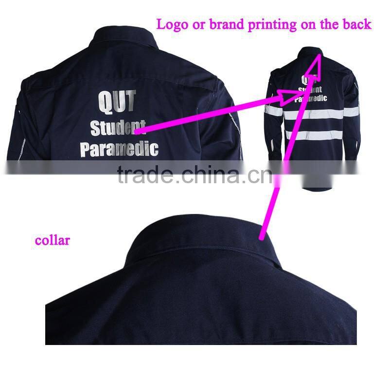 Breathable Reflective Safety Work Shirts With Reflective Tape