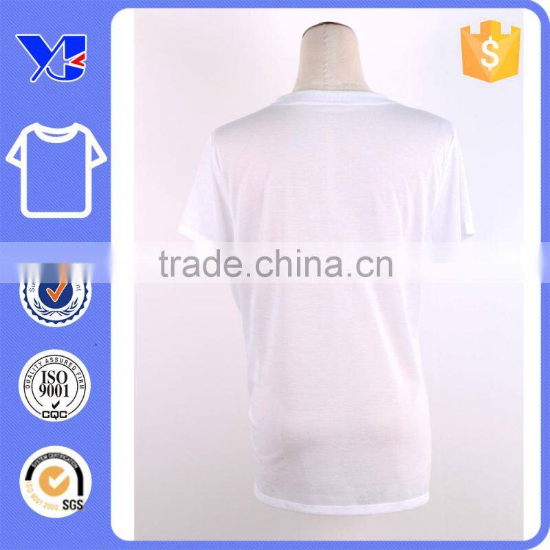 European style short sleeve pocket women tee shirts