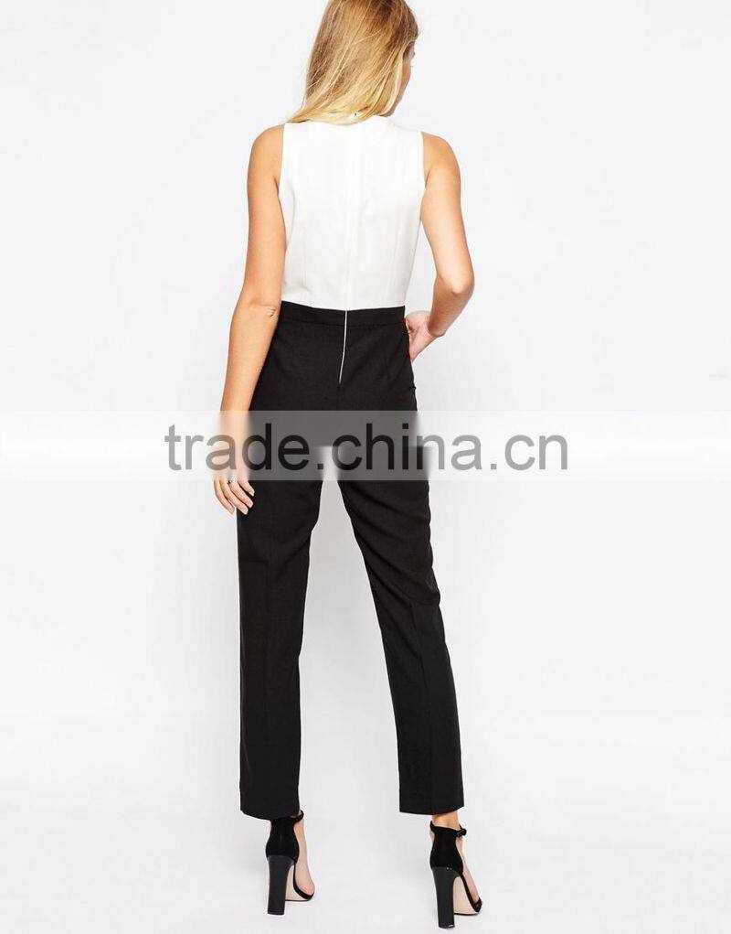 2015 China factory OEM ODM fashionable customized Jumpsuit with Chic Wrap
