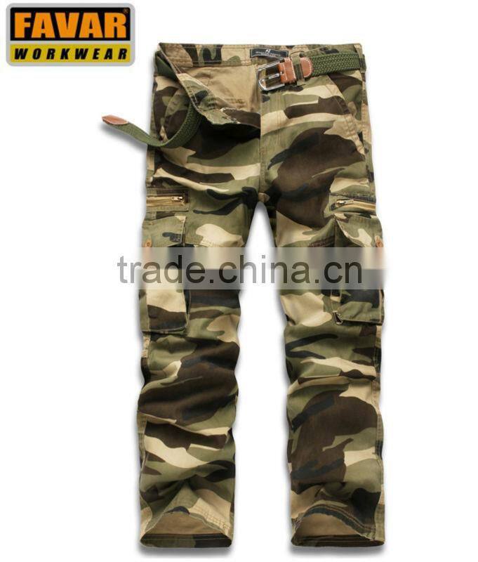 Army Ripstop Camouflage Working pants with multi pocket