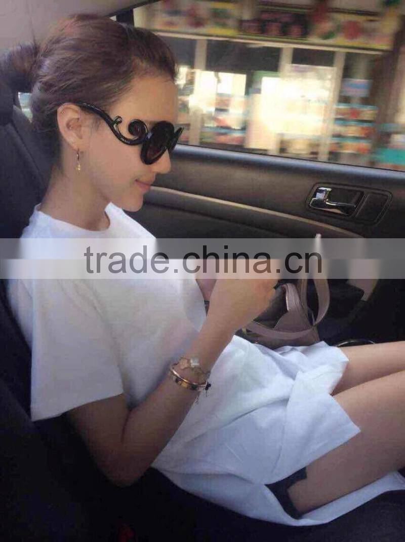 latest couple base white cotton long t shirt
