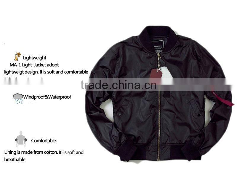 Seibertron MA-1 Light Jacket Light-Weight Windproof Jacket Water Resistant Jacket