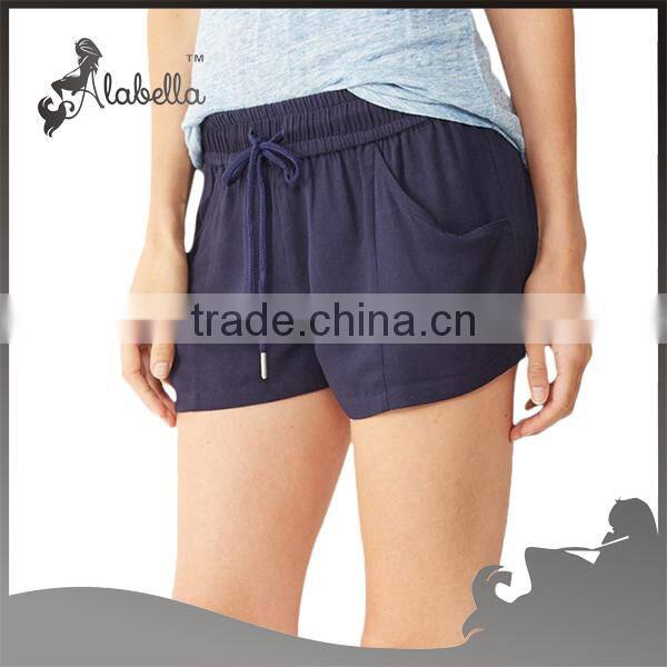 Polyester / spandex navy shorts with free sizes for girls